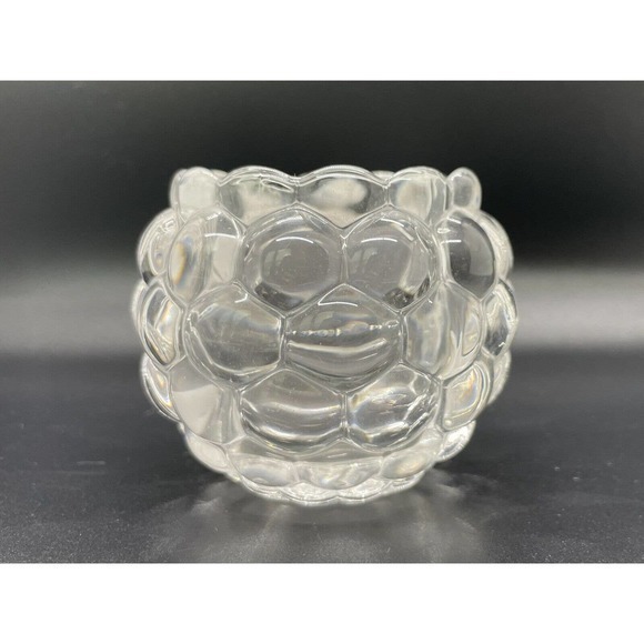 Orrefors Raspberry Bubble Crystal Art Glass Votive Candle Holder - Picture 3 of 5